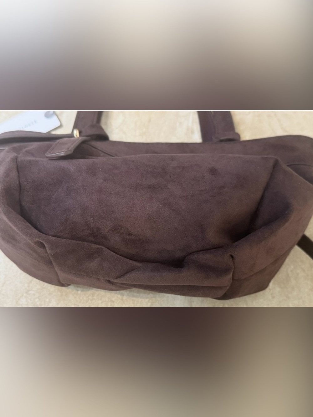 Anthropologies Faux Suede Handbag - Picture 7 of 14